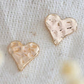 Hammered Heart Stud Earrings