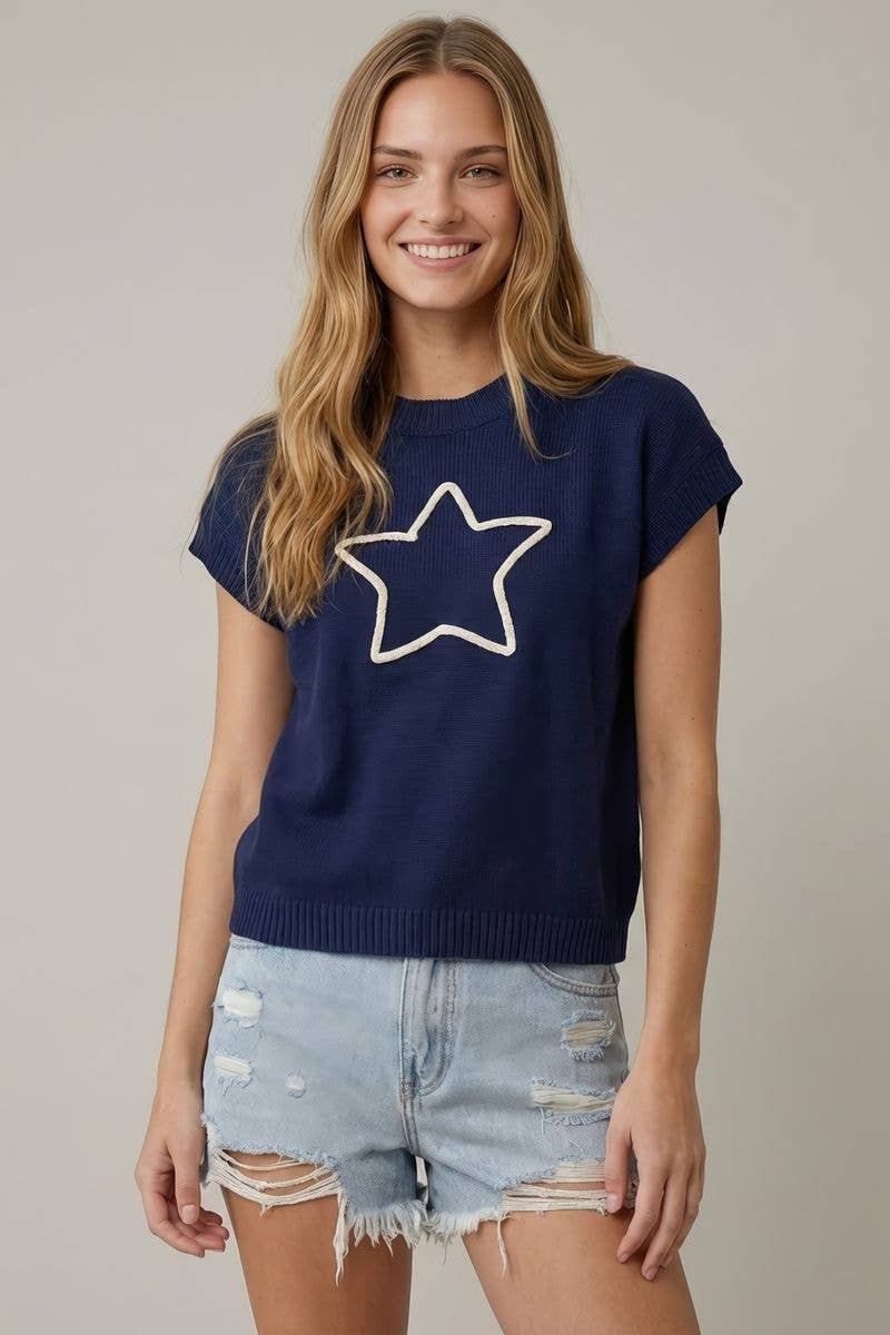The Maisie Star Embroidery Sweater
