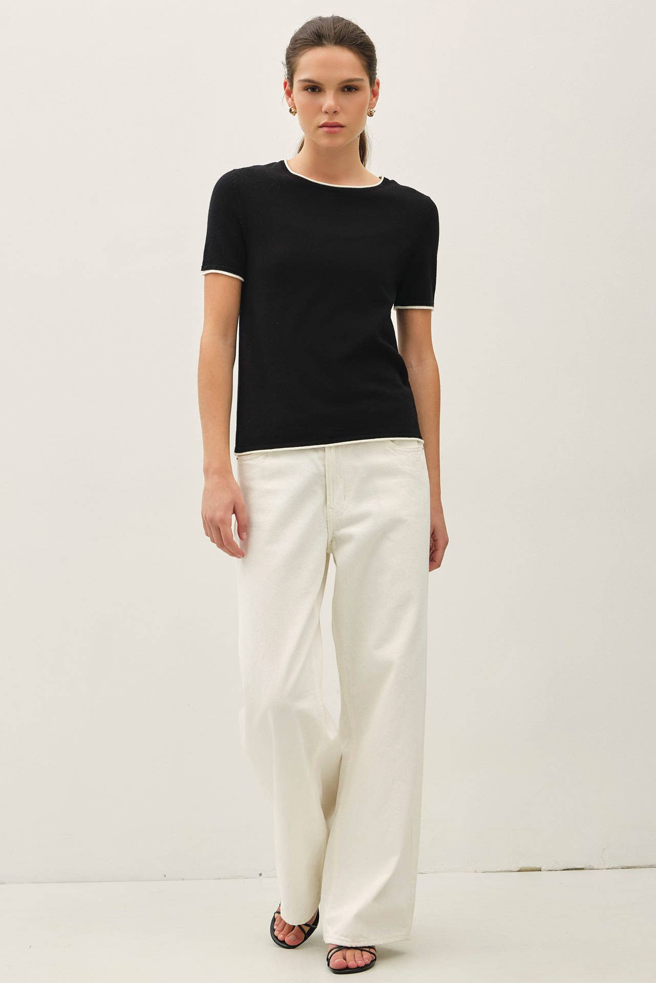 The Delaney Layered Look Short Sleeve Sweater