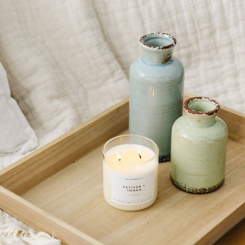 Vetiver + Tonka - Glass Tumbler Soy Candle