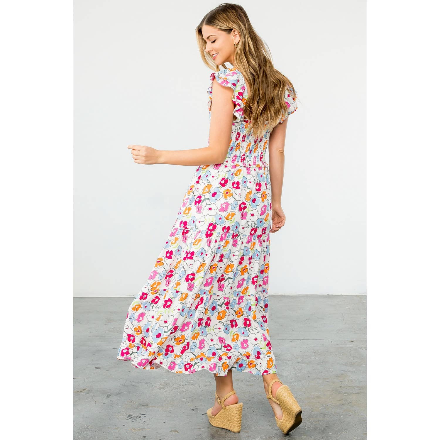 The Vanessa Flower Print Maxi Dress