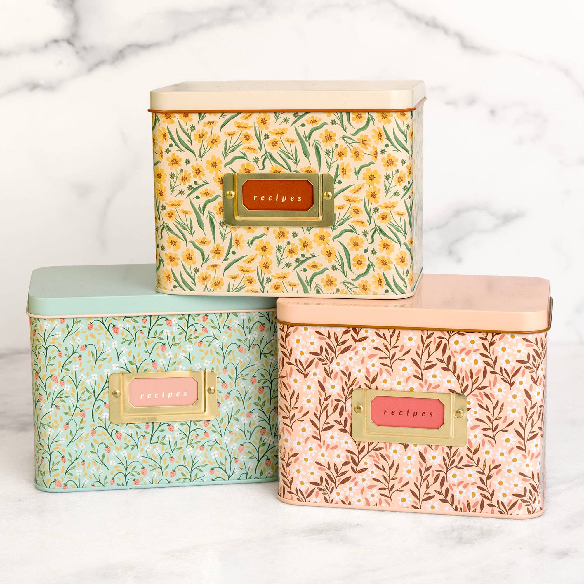 Goldenmane Tin Recipe Box