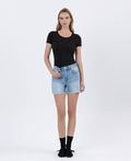 High Rise Boyfriend Denim Shorts