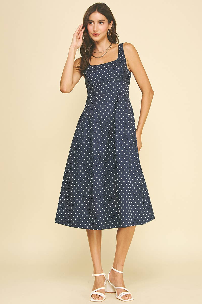 The Elizabeth Polka Dot Flared A-Line Mini Dress