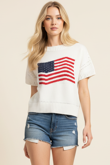 The Gretchen American Flag Sweater