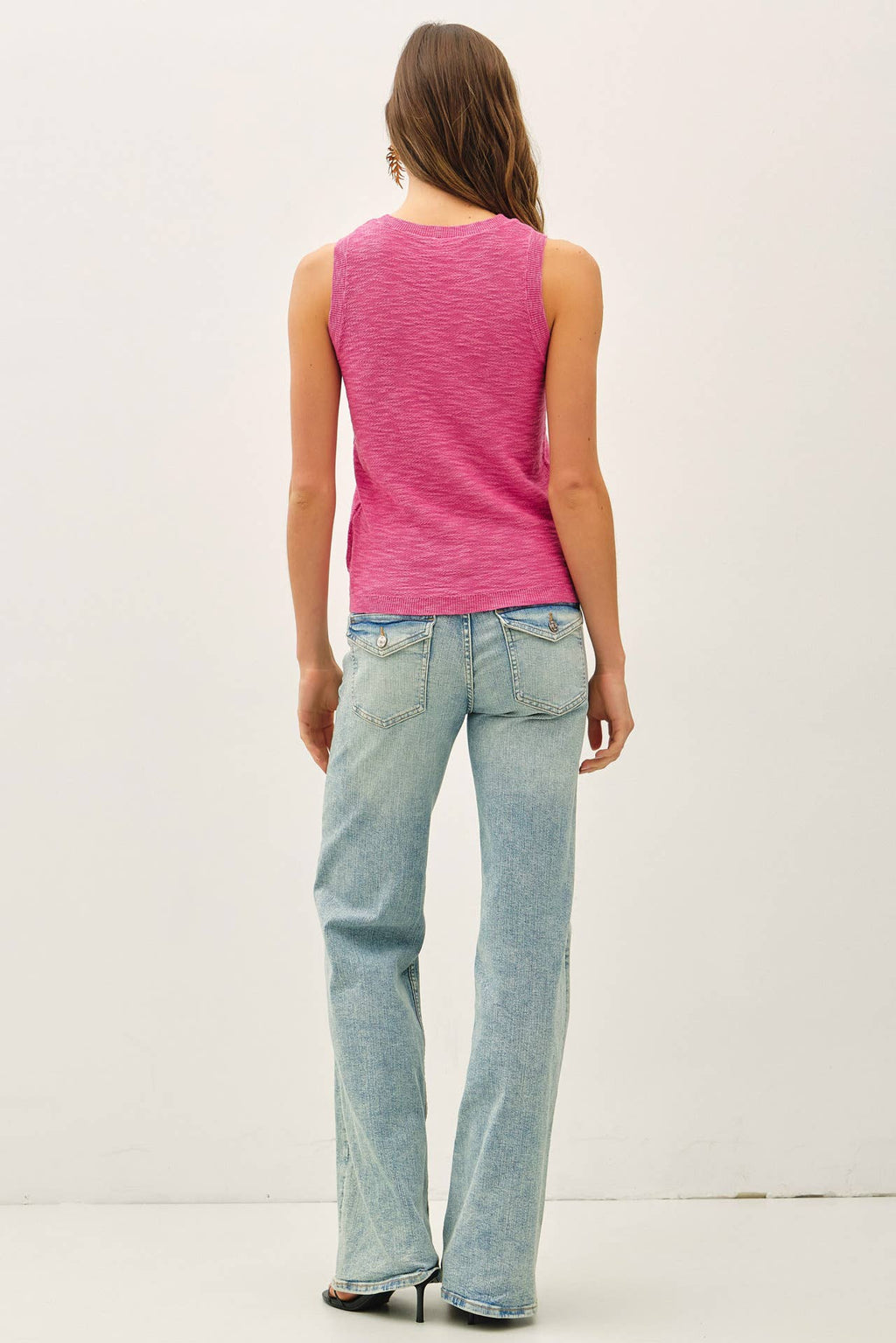 The Delilah Sleeveless Slub Knit Top