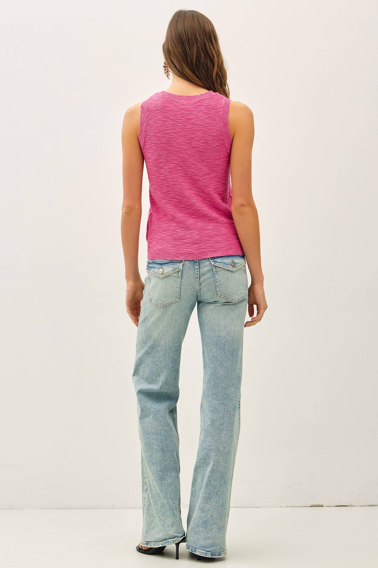 The Delilah Sleeveless Slub Knit Top