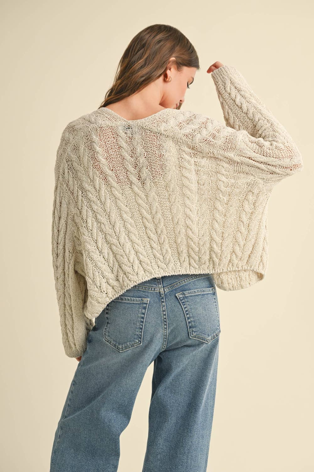The Shannon Lightweight Cable Knitted Cardigan