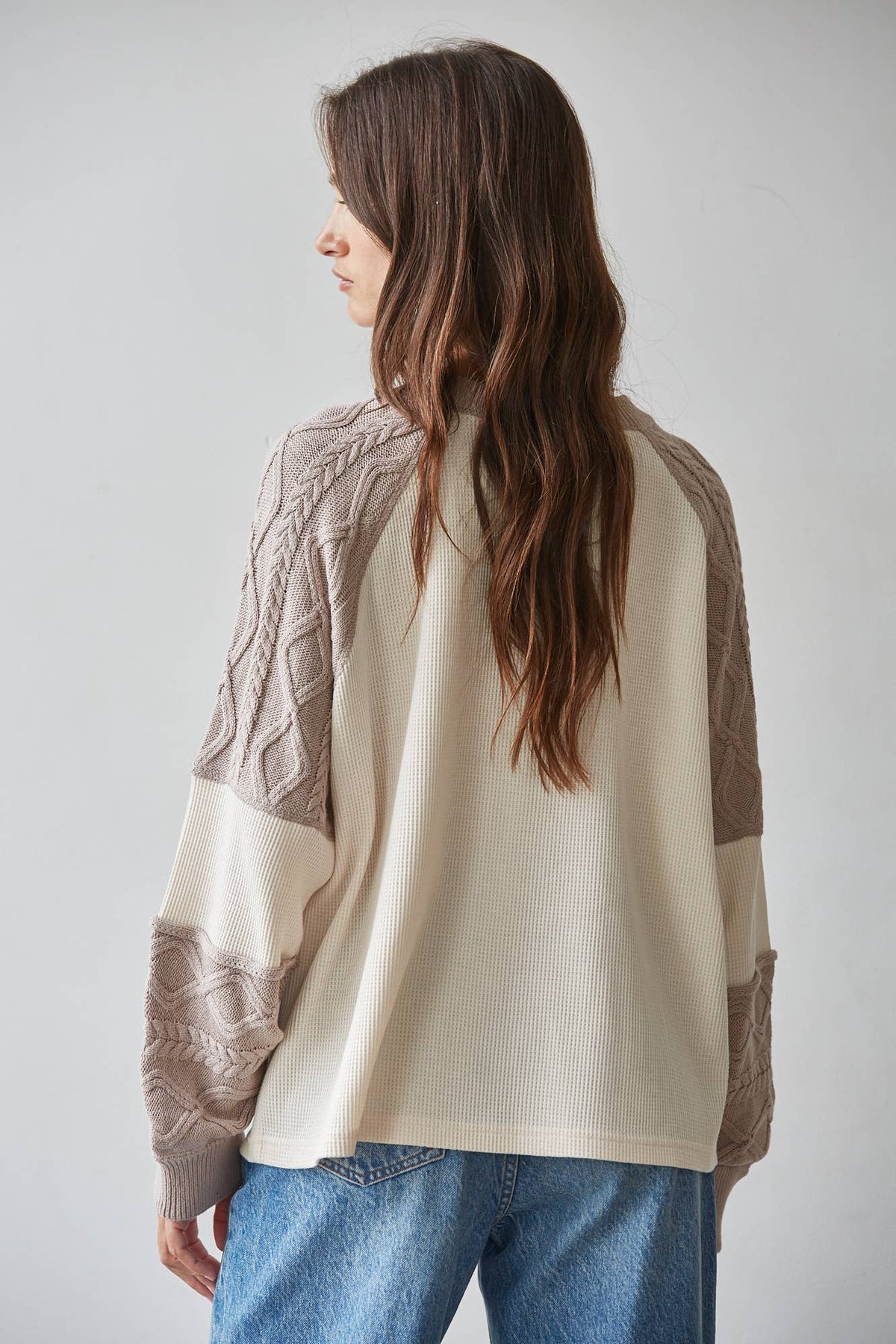 The Willow Waffle Half Button Up Pullover