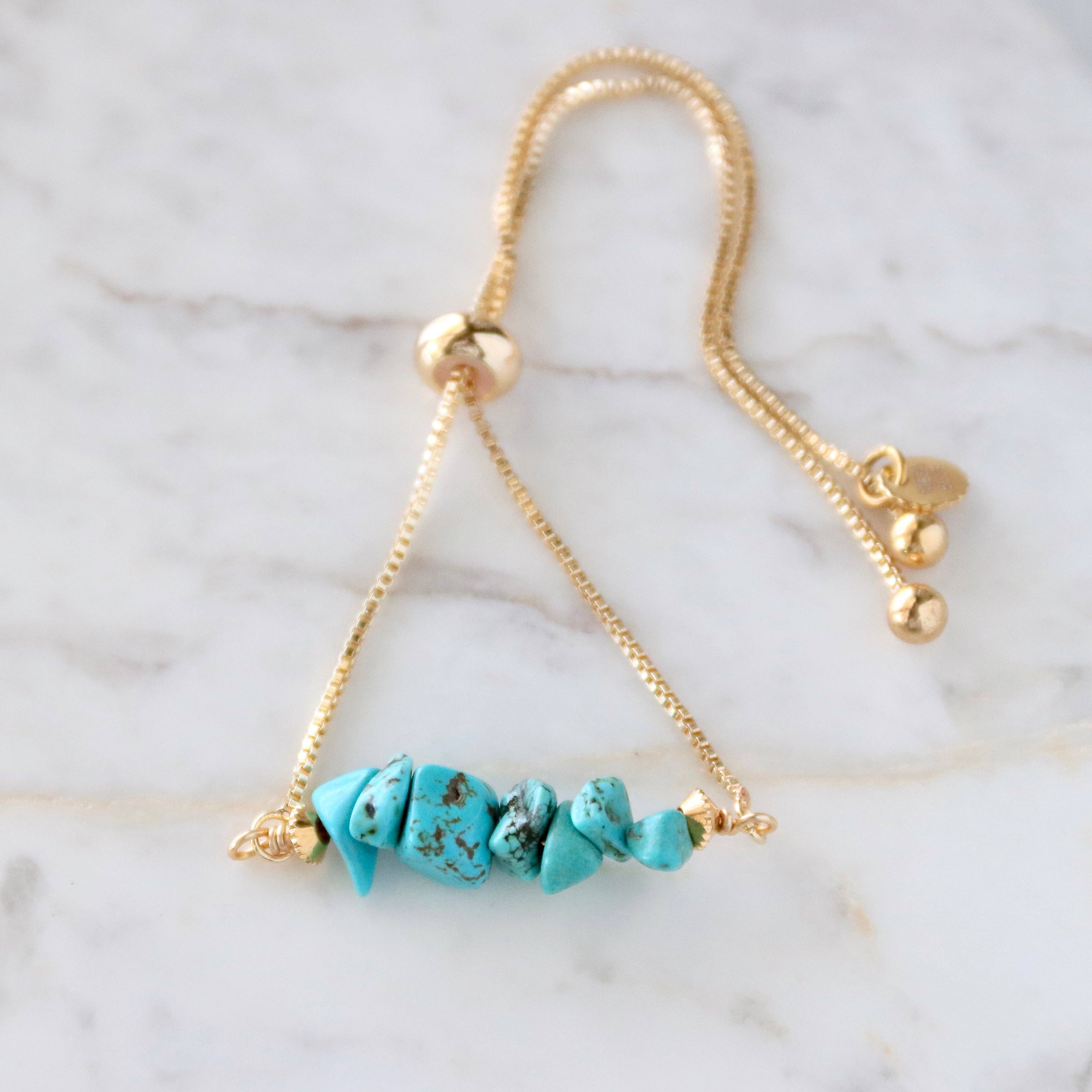 Stone Chip Adjustable Bracelet