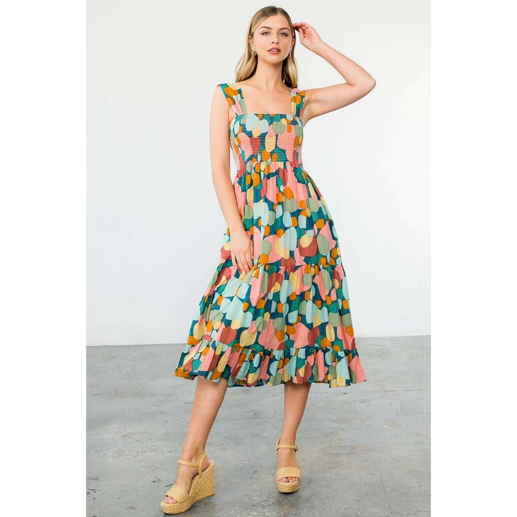 The Madeline Multicolor Tiered Dress