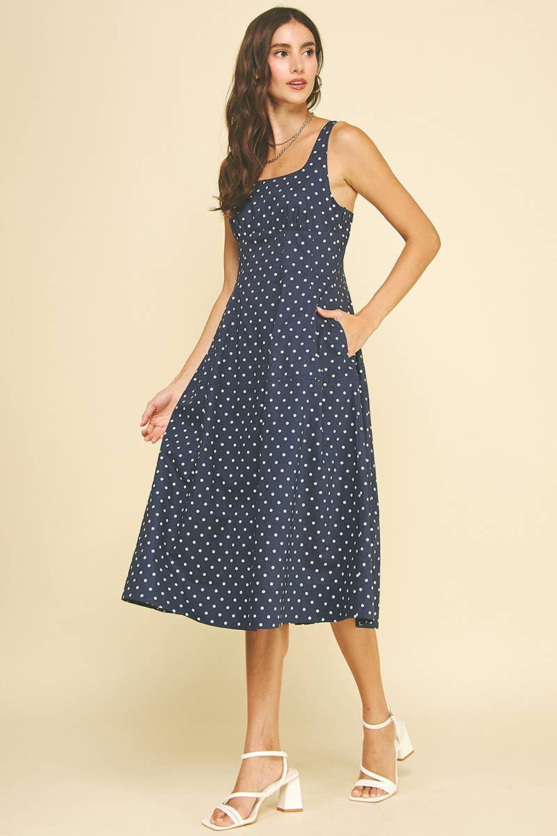 The Elizabeth Polka Dot Flared A-Line Mini Dress