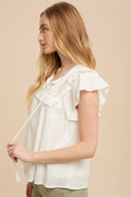 The Mila Flutter Sleeve Top
