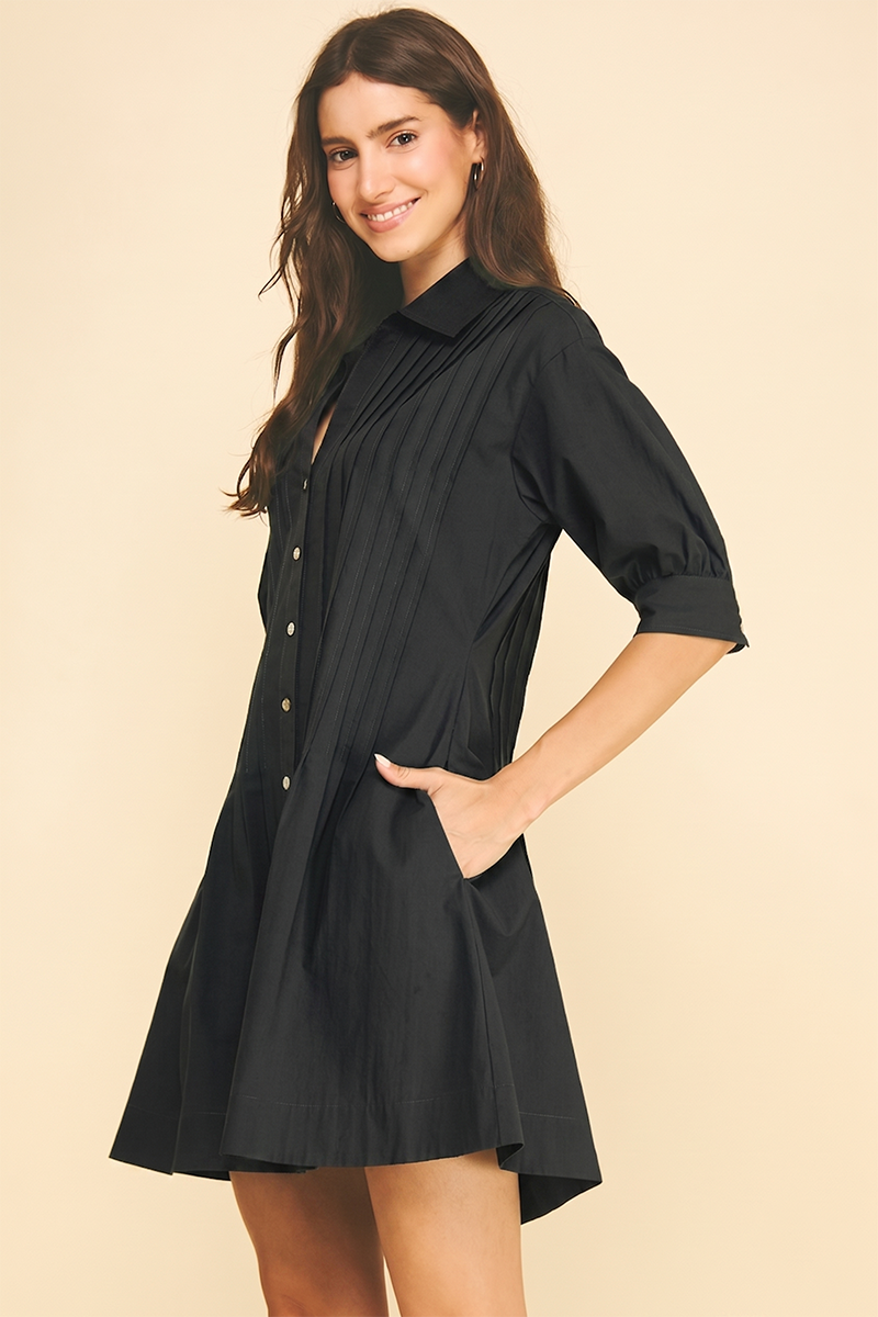 The Priscilla Tucked Detail Mini Dress