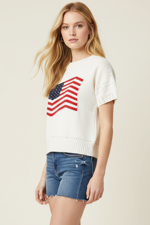 The Gretchen American Flag Sweater