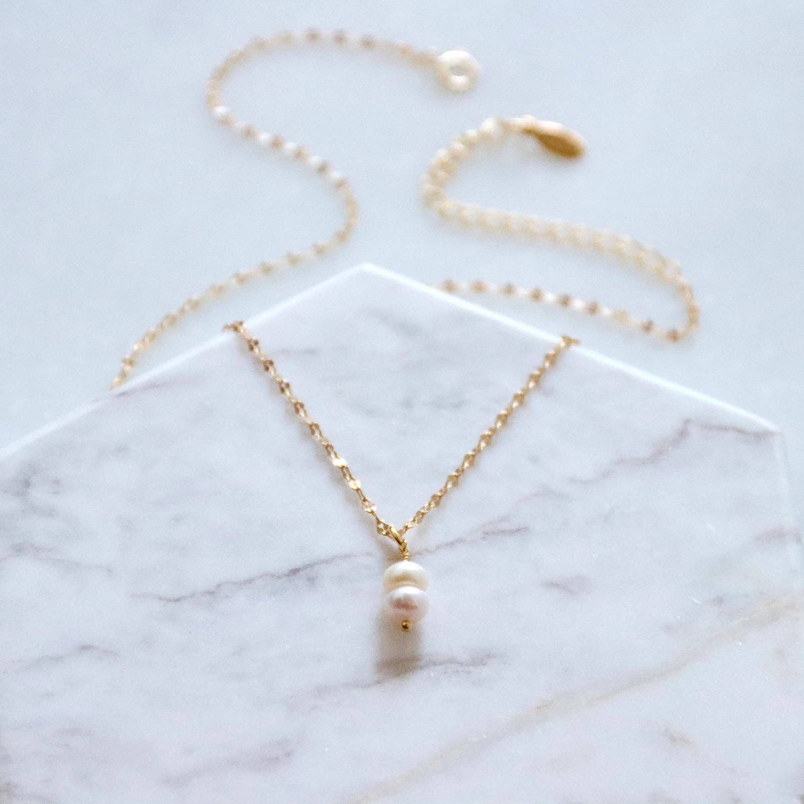 Double Pearl Necklace