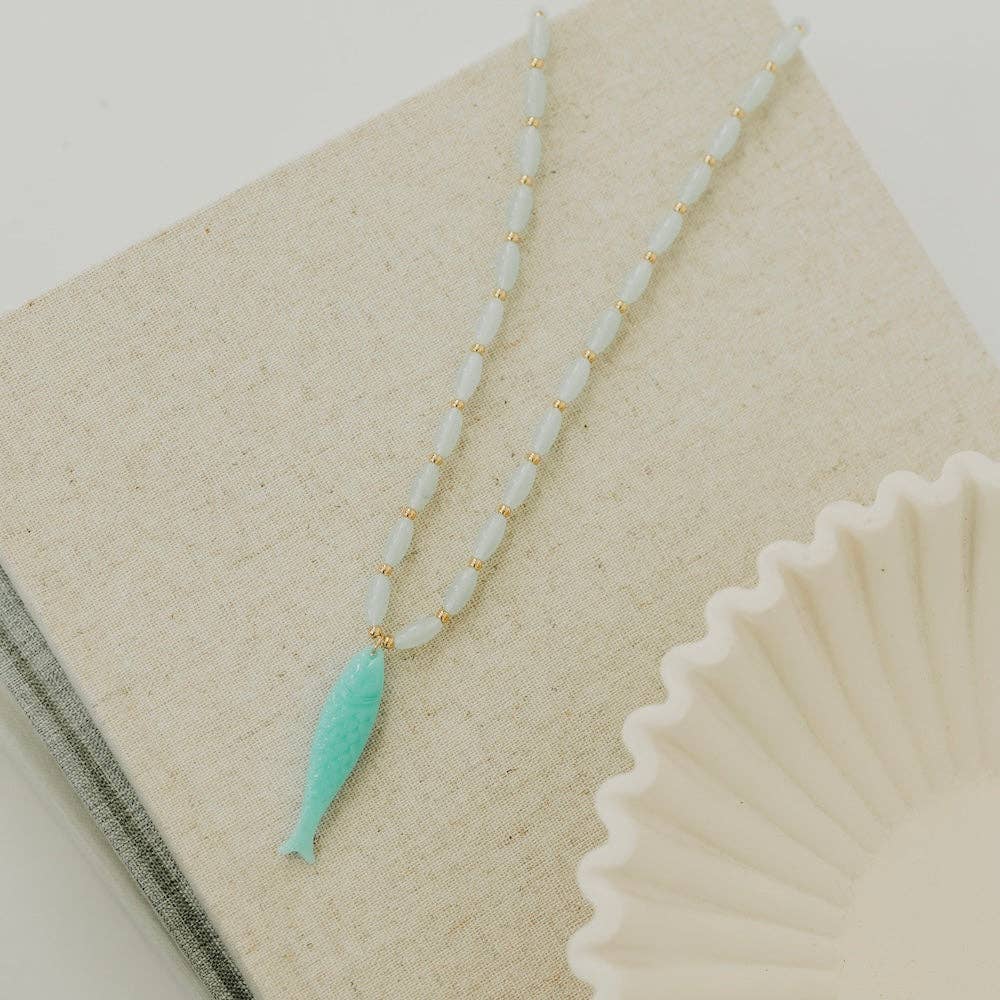 Fortune For the Fish Resin Necklace