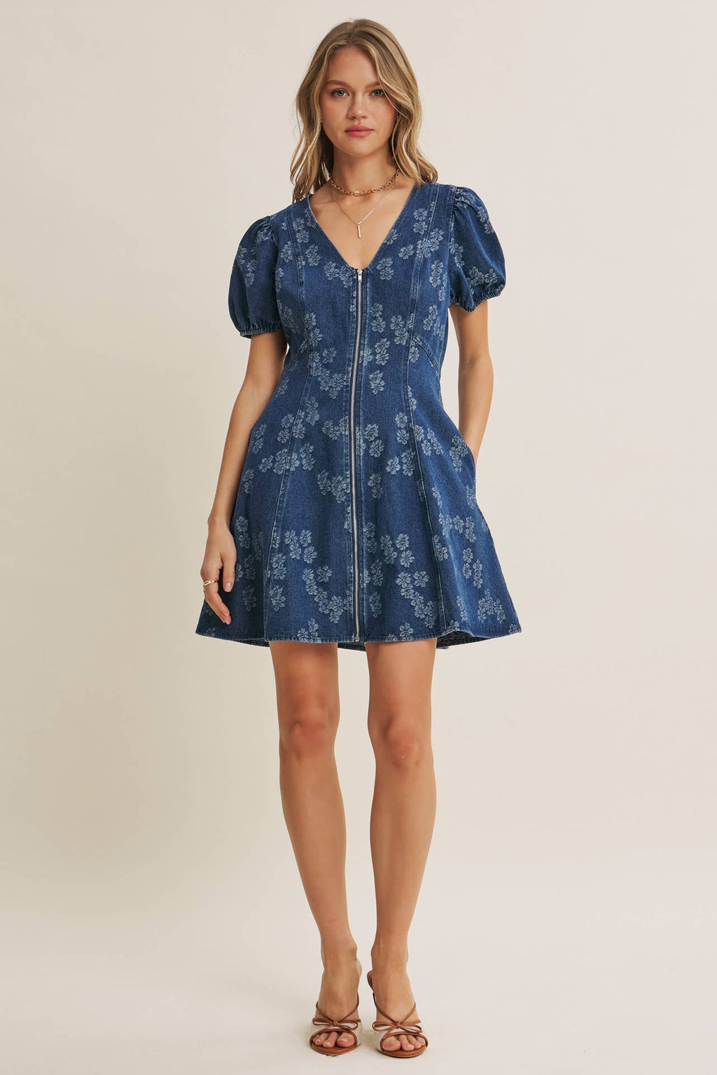 The Jolene Denim Fit and Flare Mini