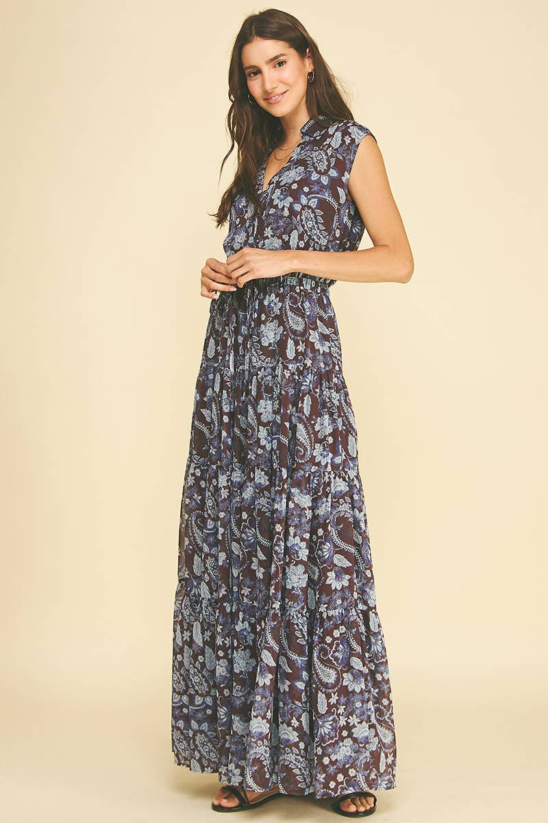 The Penelope Floral Print Tiered Maxi Dress