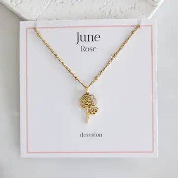 Birth Flower Necklace - Waterproof