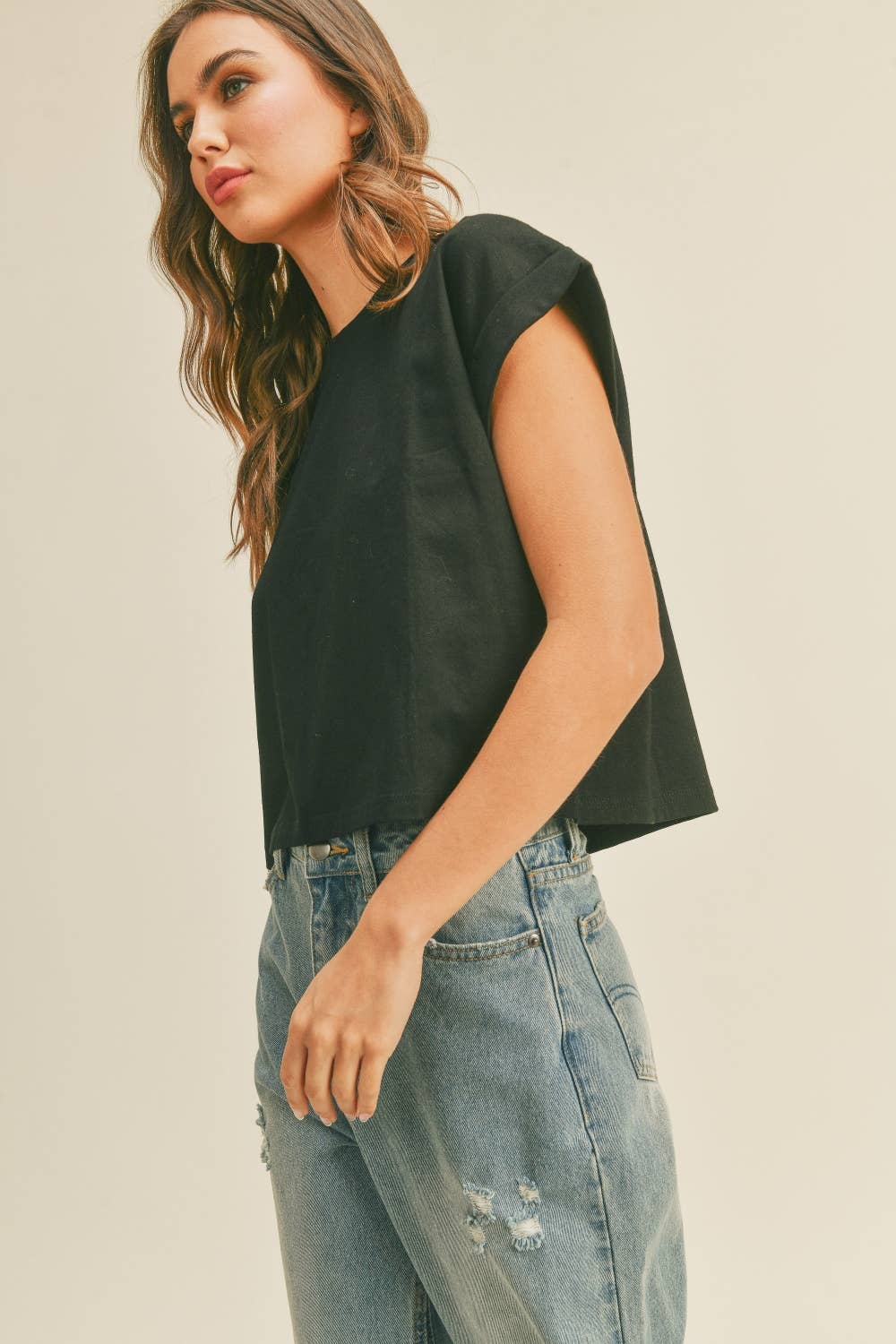 The Stormi Cuffed Sleeve Tee