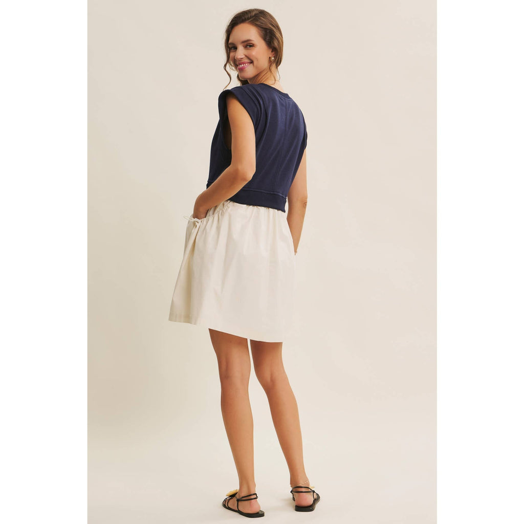 The Jaina Mixed Media Mini Dress
