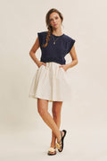 The Jaina Mixed Media Mini Dress