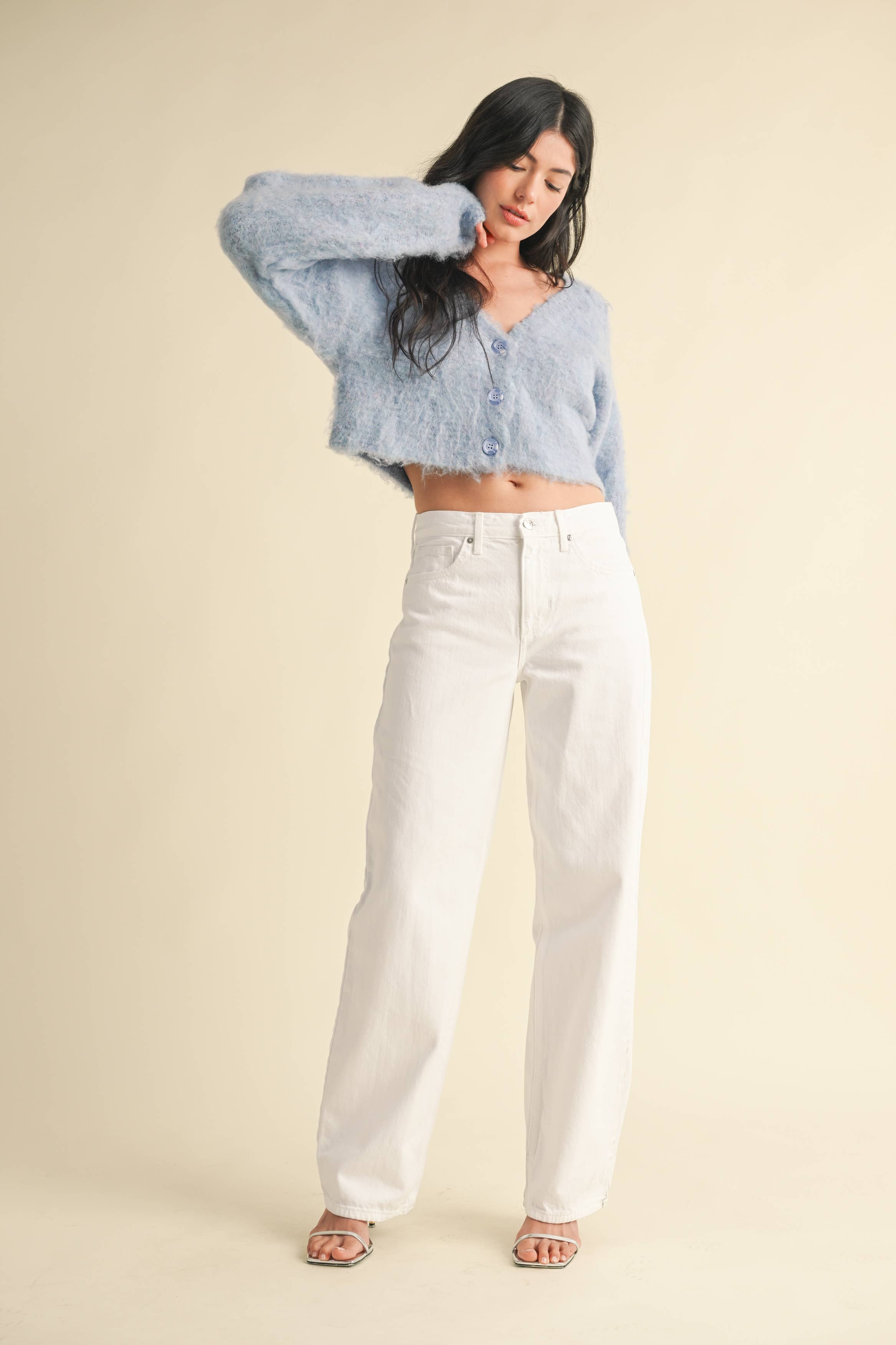 The Hazel Relaxed Straight White Denim