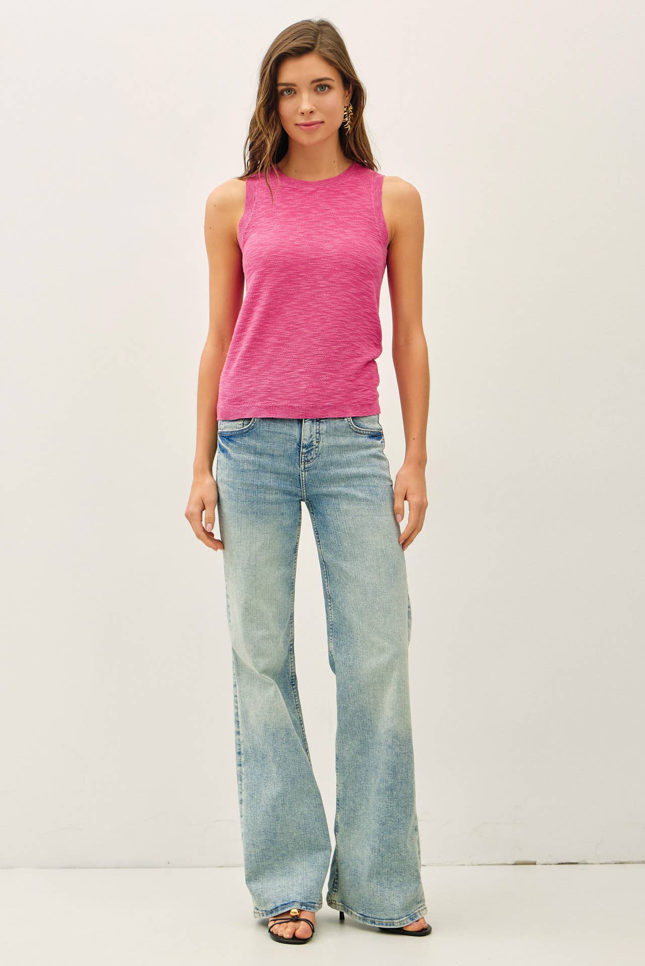 The Delilah Sleeveless Slub Knit Top