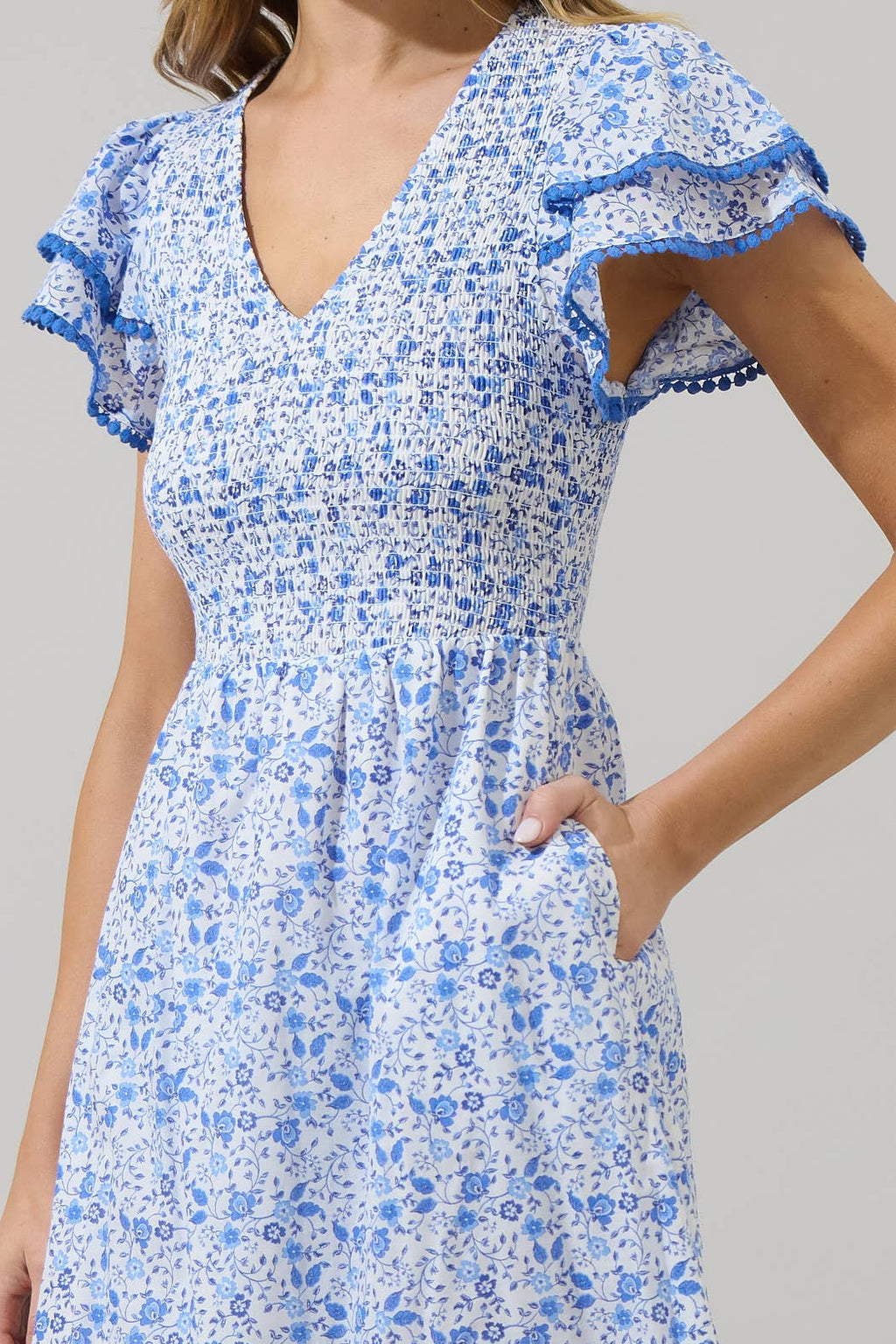 Maisie Floral Tiered Midi Dress