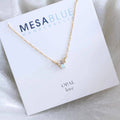Mini Opal CZ Bar Necklace - Gold Filled