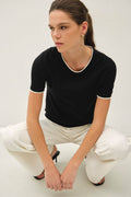 The Delaney Layered Look Short Sleeve Sweater