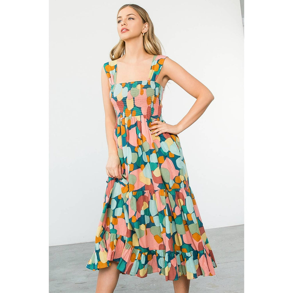 The Madeline Multicolor Tiered Dress