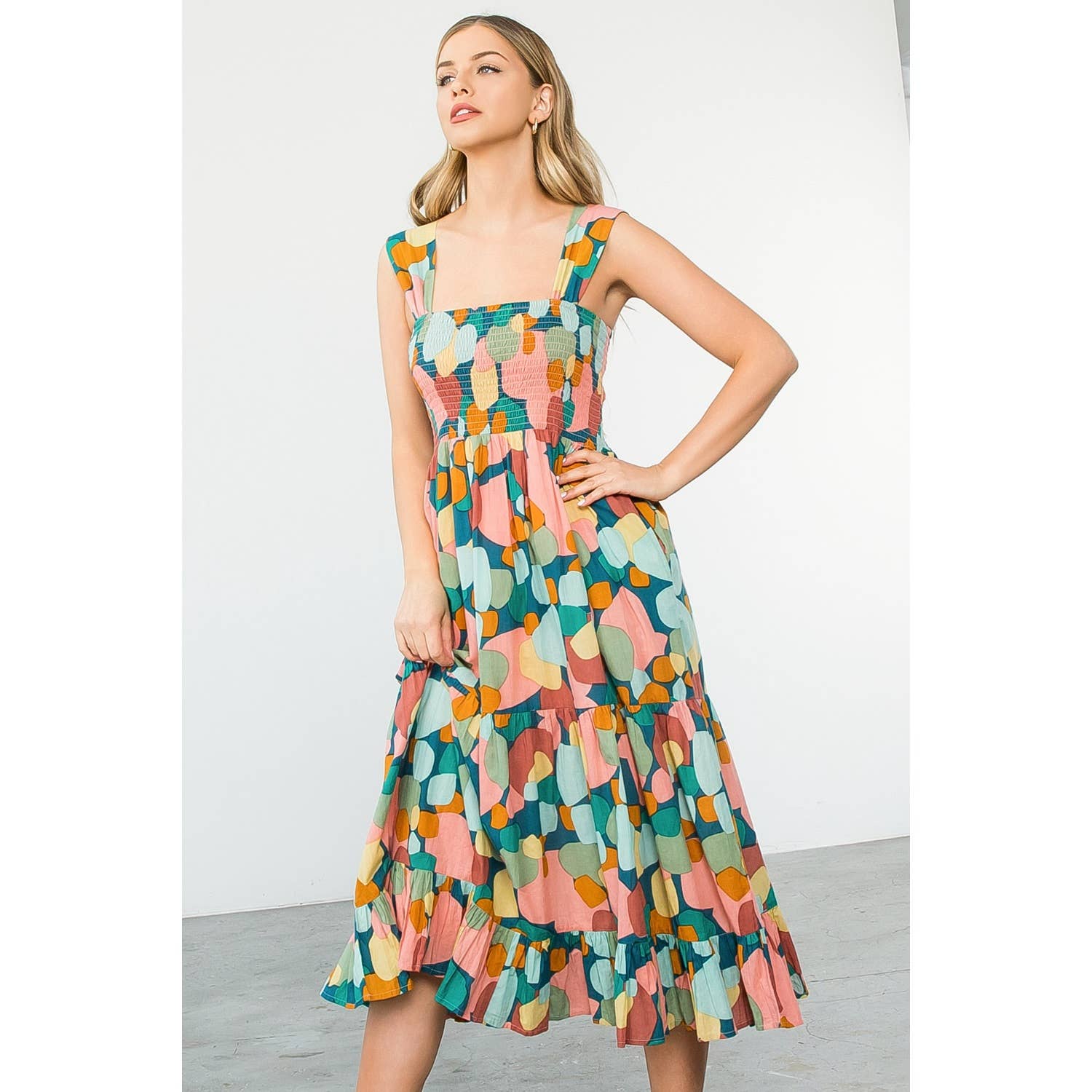 The Madeline Multicolor Tiered Dress