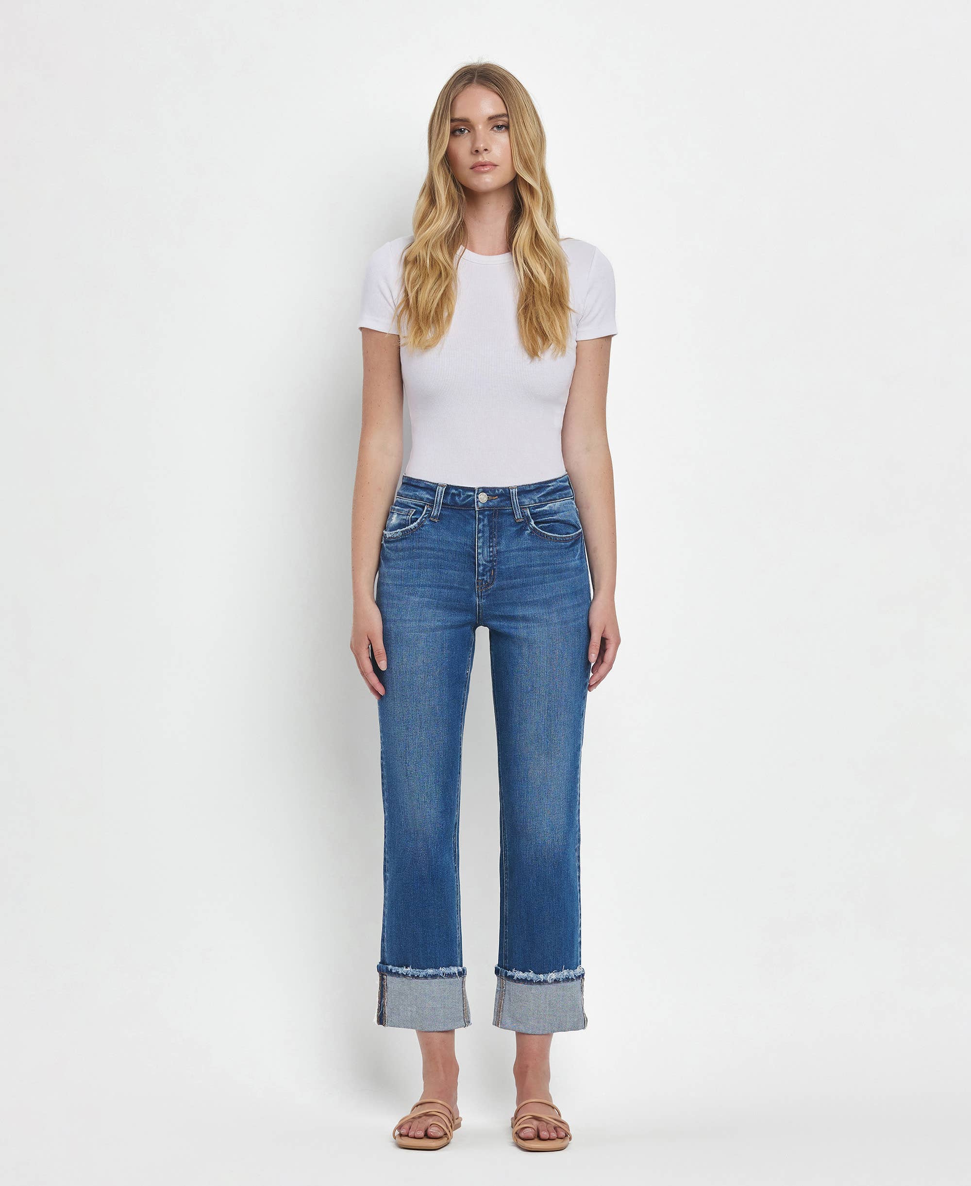 Daphne High Rise Cuffed Jeans