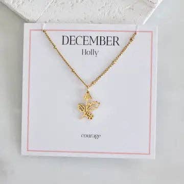 Birth Flower Necklace - Waterproof