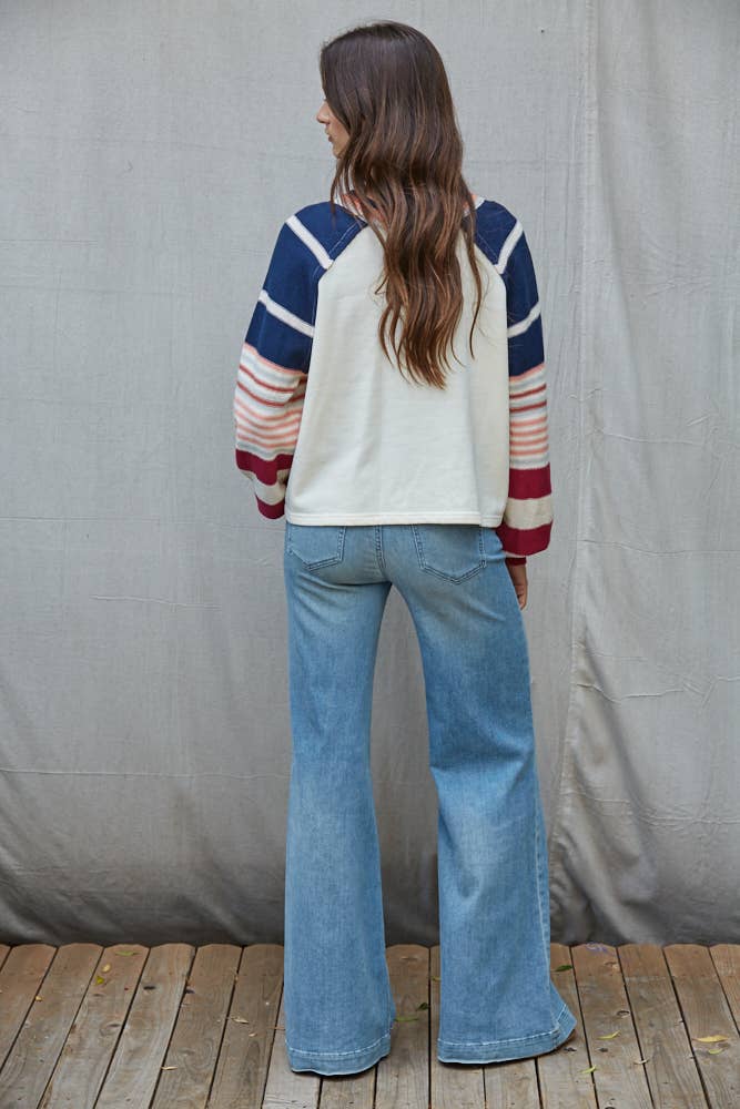 The Layla Multi Color Striped Long Sleeve Top