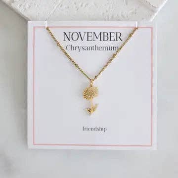 Birth Flower Necklace - Waterproof