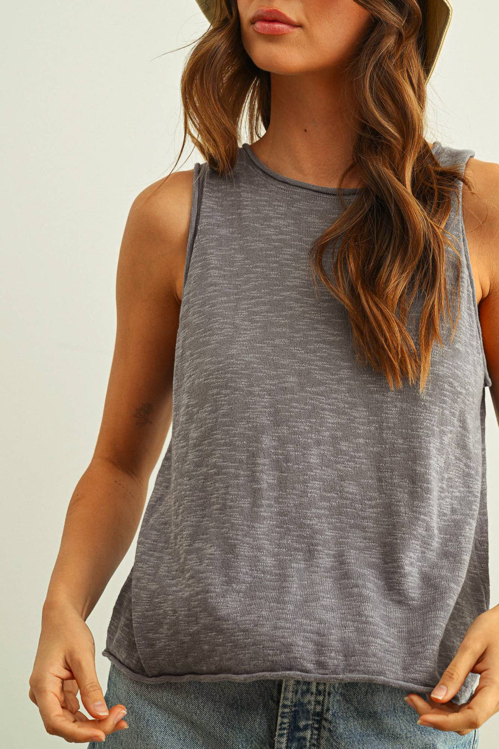 The Caitlin Sleeveless Slub Tank