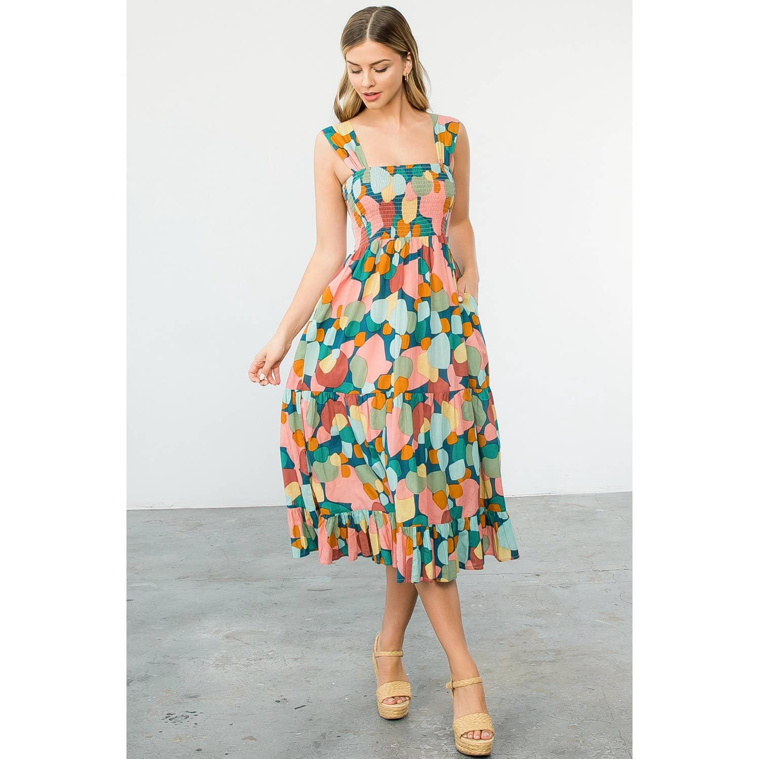 The Madeline Multicolor Tiered Dress