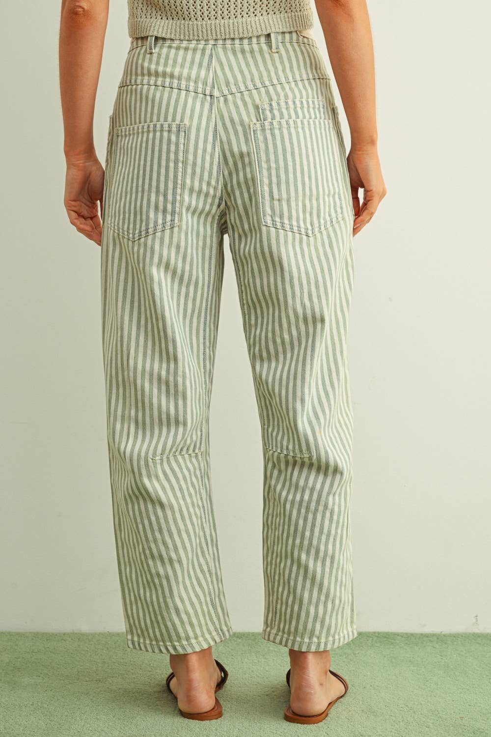 The Stassi Stripe Barrel Pants