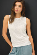 The Delilah Sleeveless Slub Knit Top