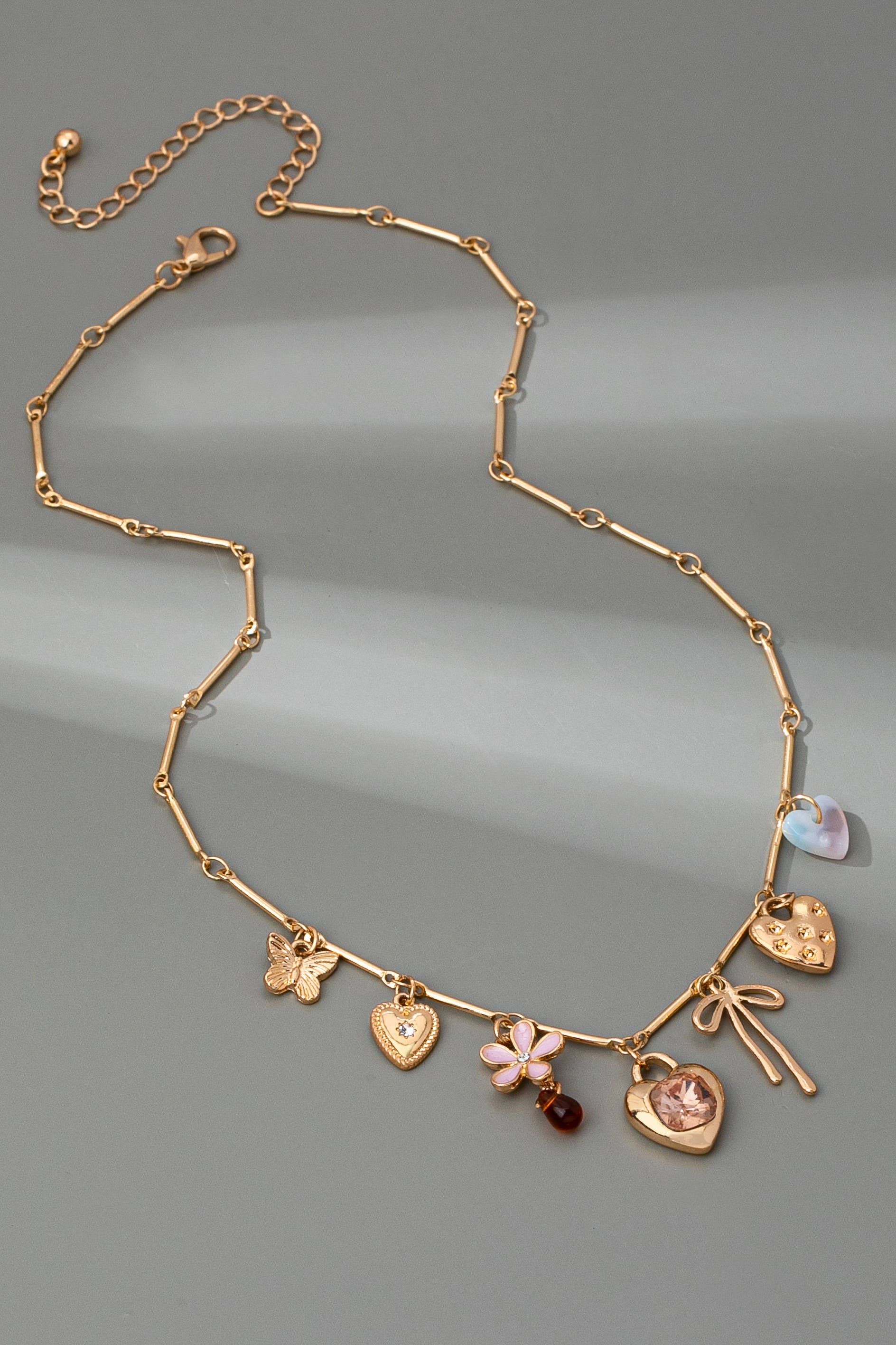 Hearts Charm Necklace