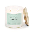 Sea Mist + Freesia - Clear Glass Tumbler Soy Candle