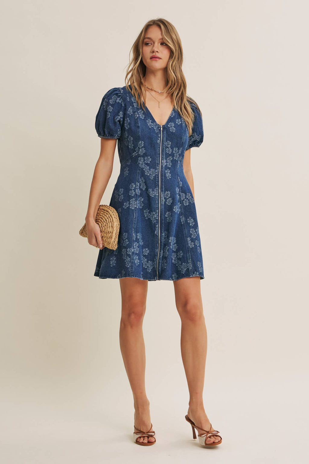 The Jolene Denim Fit and Flare Mini