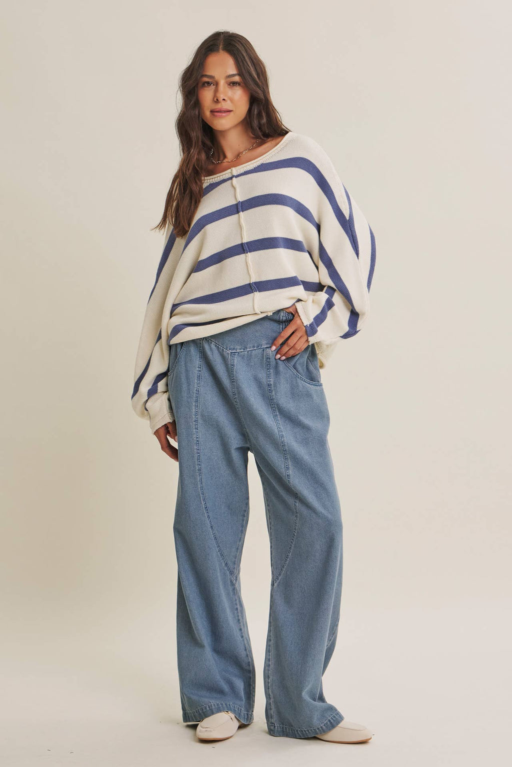 The Willa Stripe Slouchy Sweater