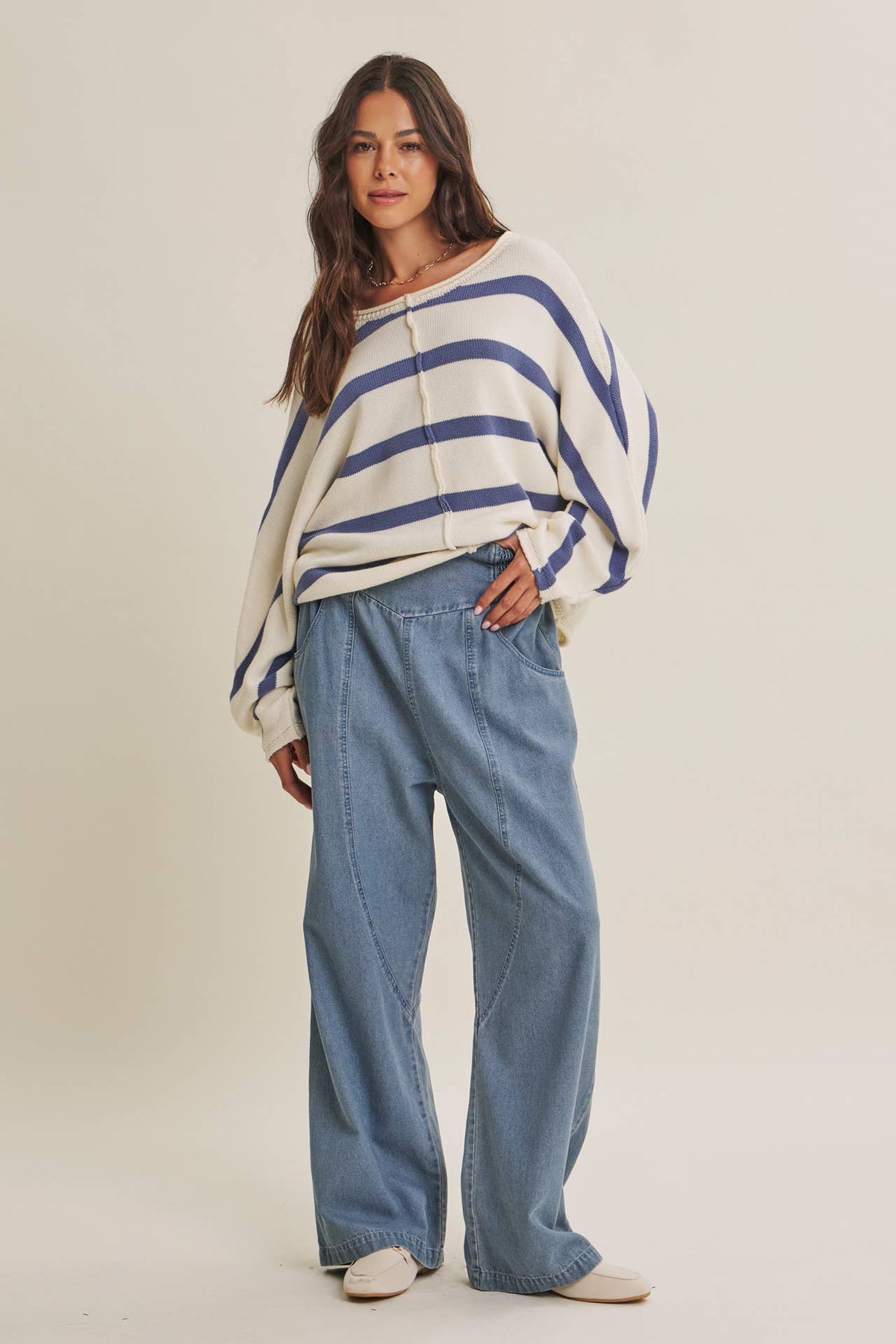 The Willa Stripe Slouchy Sweater
