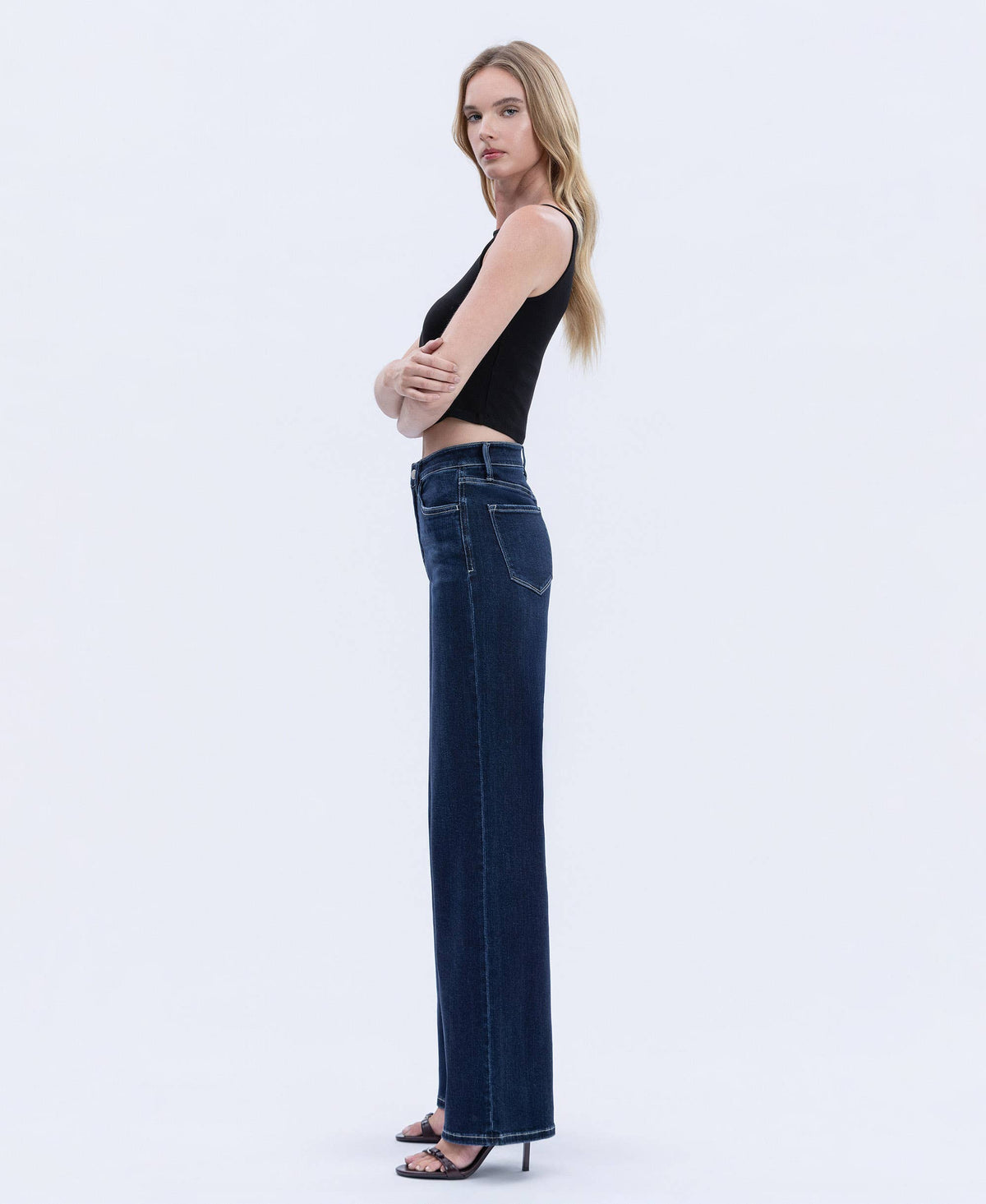 Harmonious High Rise Full Length Wide Jeans