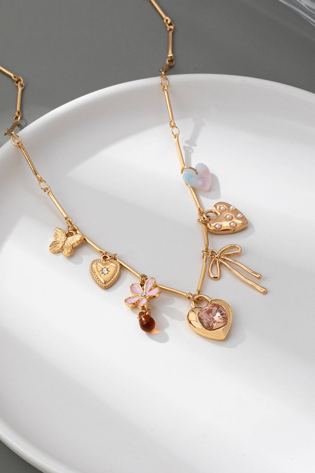 Hearts Charm Necklace