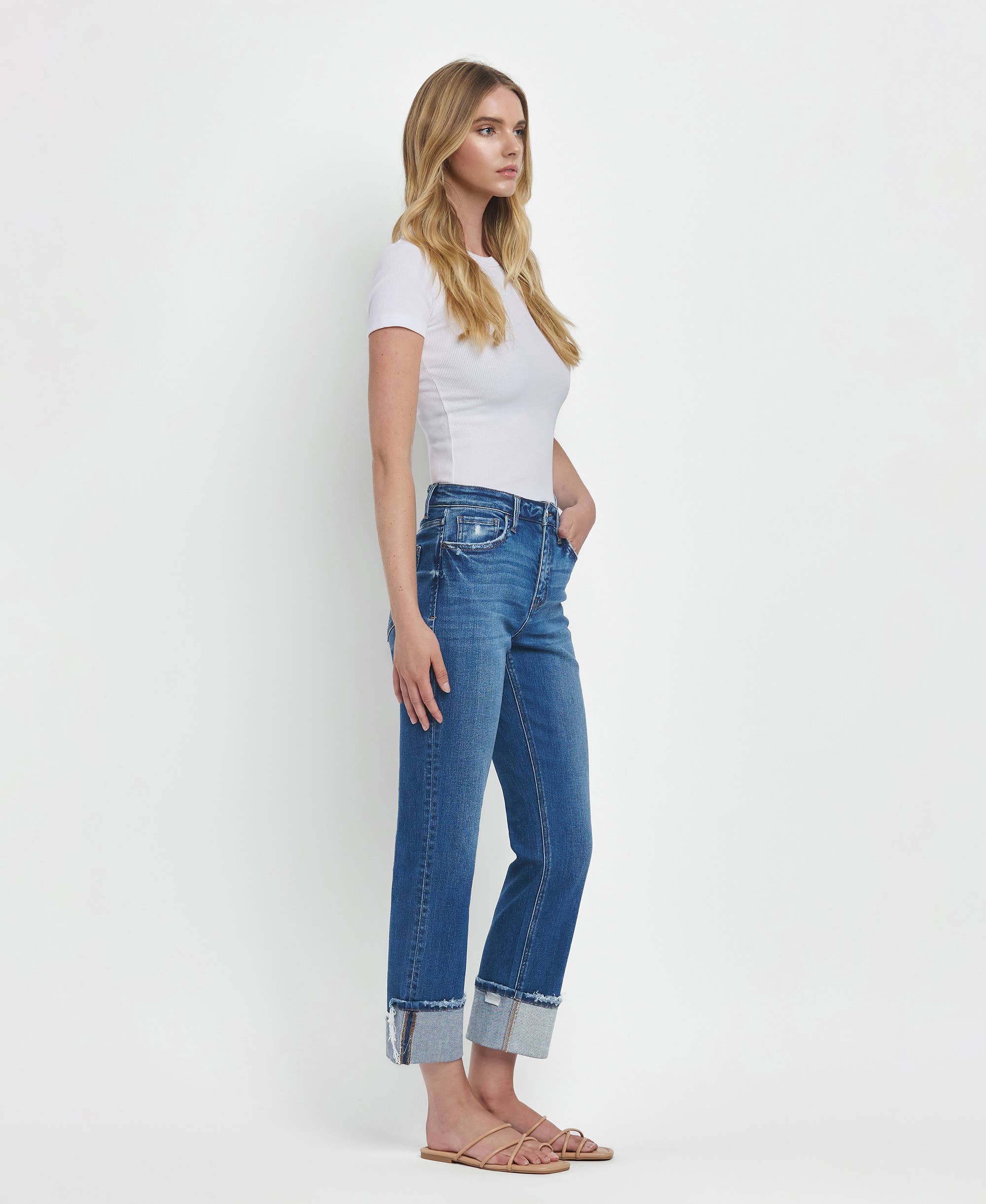 Daphne High Rise Cuffed Jeans